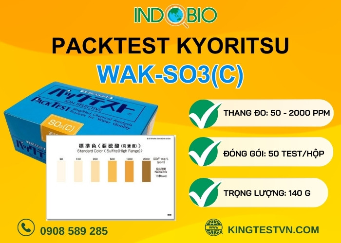 Thông số bộ test sulfite WAK-SO3(C)